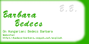 barbara bedecs business card